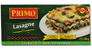 Primo Specialty Pasta Spinach Lasagne  
